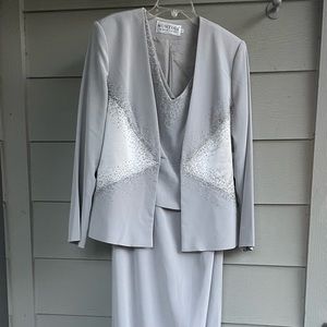 Mon Cher silver dress with jacket